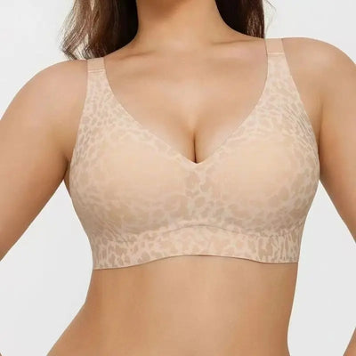 Leopard Seamless Push-Up Comfort Bra