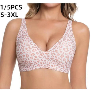 Leopard Seamless Push-Up Comfort Bra