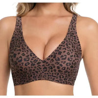 Leopard Seamless Push-Up Comfort Bra