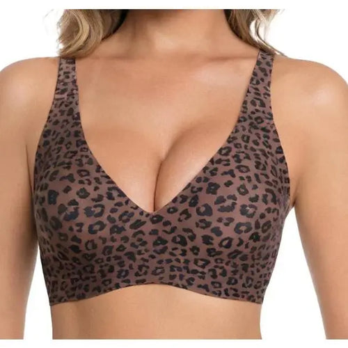 Leopard Seamless Push-Up Comfort Bra